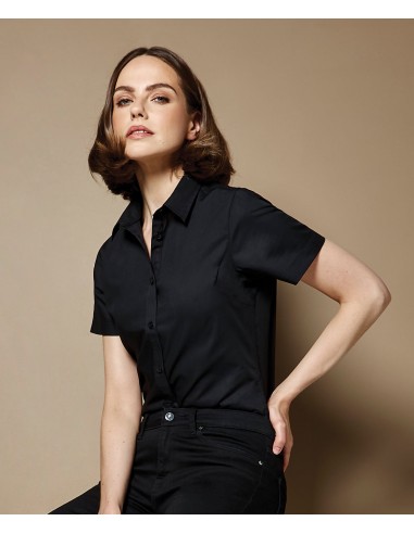 K-KK241-Womens Tailored Fit Poplin Shirt Short Sleeve